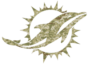 Miami Dolphins Camo Salute to Service Camouflage Team Logo Premium Vinyl Decal PICK SIZE Miami Dolphins Camo Salute to Service Camouflage Team Logo Premium Vinyl Decal PICK SIZE