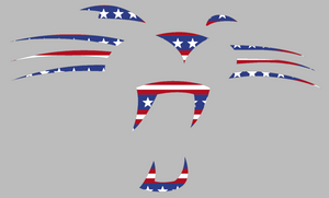 Carolina Panthers Stars & Stripes USA Flag Alternate Logo Premium Vinyl Decal PICK SIZE Carolina Panthers Stars & Stripes USA Flag Alternate Logo Premium Vinyl Decal PICK SIZE