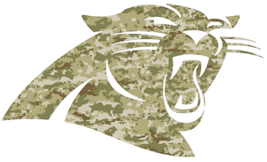 Carolina Panthers Camo Salute to Service Camouflage Team Logo Premium Vinyl Decal PICK SIZE Carolina Panthers Camo Salute to Service Camouflage Team Logo Premium Vinyl Decal PICK SIZE