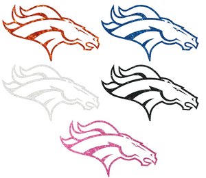 Denver Broncos METALLIC SPARKLE Team Logo Premium Vinyl Decal PICK COLOR & SIZE Denver Broncos METALLIC SPARKLE Team Logo Premium Vinyl Decal PICK COLOR & SIZE