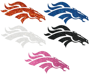 Denver Broncos METALLIC SPARKLE Alternate Logo Premium Vinyl Decal PICK COLOR & SIZE Denver Broncos METALLIC SPARKLE Alternate Logo Premium Vinyl Decal PICK COLOR & SIZE