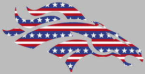 Denver Broncos Stars & Stripes USA Flag Team Logo Premium Vinyl Decal PICK SIZE Denver Broncos Stars & Stripes USA Flag Team Logo Premium Vinyl Decal PICK SIZE