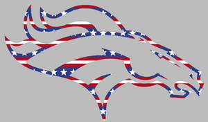 Denver Broncos Stars & Stripes USA Flag Alternate Logo Premium Vinyl Decal PICK SIZE Denver Broncos Stars & Stripes USA Flag Alternate Logo Premium Vinyl Decal PICK SIZE