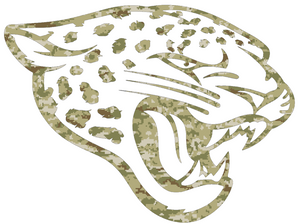 Jacksonville Jaguars Camo Salute to Service Camouflage Team Logo Premium Vinyl Decal PICK SIZE Jacksonville Jaguars Camo Salute to Service Camouflage Team Logo Premium Vinyl Decal PICK SIZE