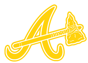 Atlanta Braves Yellow Childhood Cancer Awareness Team Logo 3 Premium Vinyl Decal PICK SIZE Atlanta Braves Yellow Childhood Cancer Awareness Team Logo 3 Premium Vinyl Decal PICK SIZE