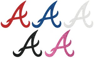 Atlanta Braves METALLIC SPARKLE Team Logo 1 Premium Vinyl Decal PICK COLOR & SIZE