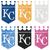 Kansas City Royals METALLIC SPARKLE Team Logo Premium Vinyl Decal PICK COLOR & SIZE