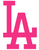 Los Angeles Dodgers Hot Pink Team Logo Premium Vinyl Decal PICK SIZE