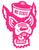 North Carolina State Wolfpack Hot Pink Mascot Logo Premium Vinyl Decal PICK SIZE