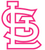 St Louis Cardinals Hot Pink Team Logo Premium Vinyl Decal PICK SIZE
