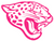 Jacksonville Jaguars Hot Pink Team Logo Premium Vinyl Decal PICK SIZE