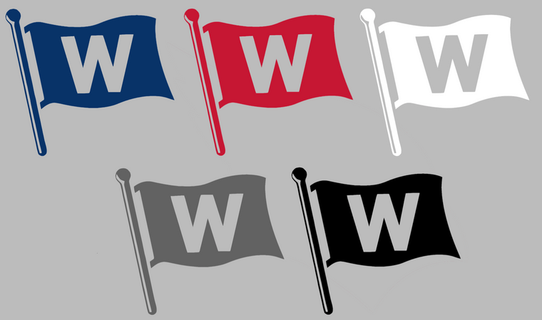 Chicago Cubs W Flag Logo Premium Vinyl Decal PICK COLOR & SIZE