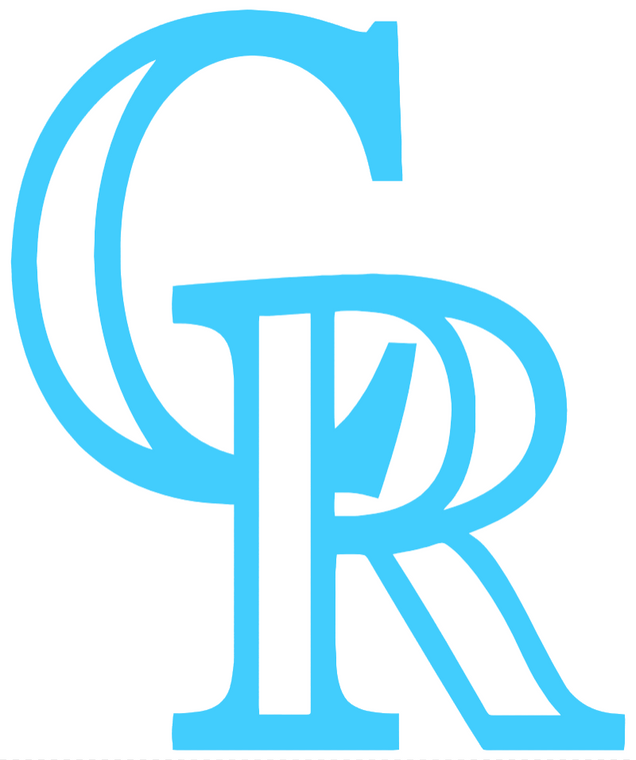 Colorado Rockies Light Blue Fathers Day Team Logo Premium Vinyl Decal PICK SIZE
