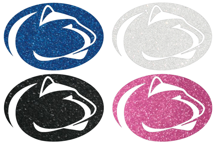 Penn State Nittany Lions METALLIC SPARKLE Team Logo Premium Vinyl Decal PICK COLOR & SIZE