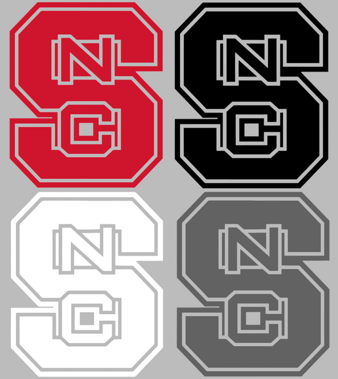 North Carolina State Wolfpack Retro Throwback Logo 3 Premium Vinyl Decal PICK COLOR & SIZE
