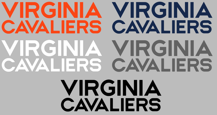 Virginia Cavaliers Team Name Logo Premium Vinyl Decal PICK COLOR & SIZE
