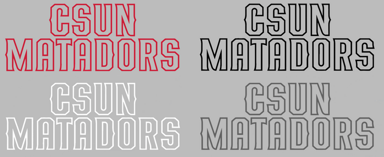 Cal State Northridge Matadors Team Name Logo Premium Vinyl Decal PICK COLOR & SIZE