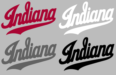 Indiana Script Flag Indiana Hoosiers Script Team Name Logo Premium Vinyl Decal PICK COLOR ...