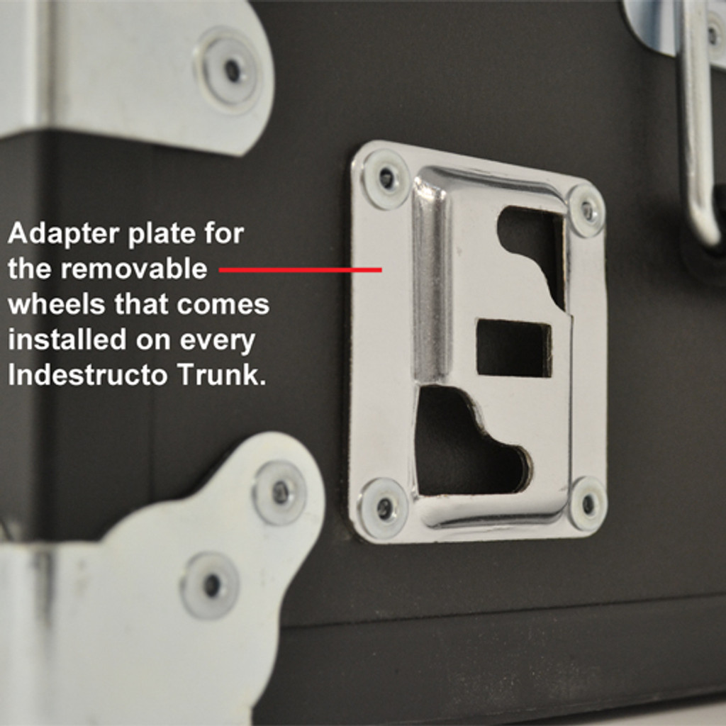 XL Indestructo Travel Trunk - 35" x 19" x 16" - Wheel Plate