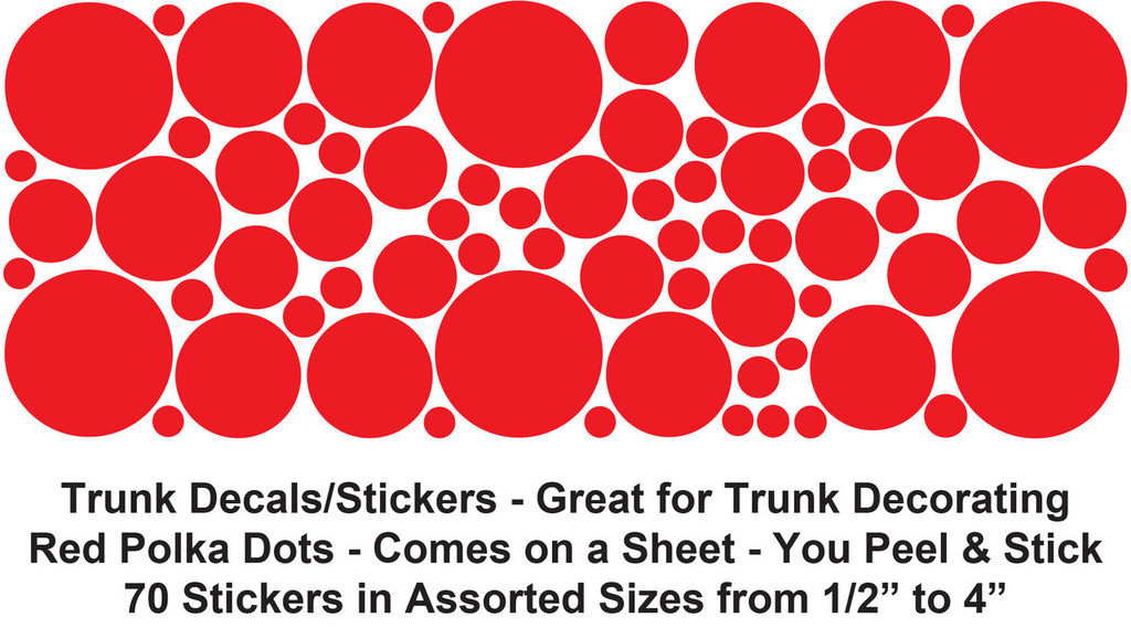 Red Polka Dot Decals/Stickers