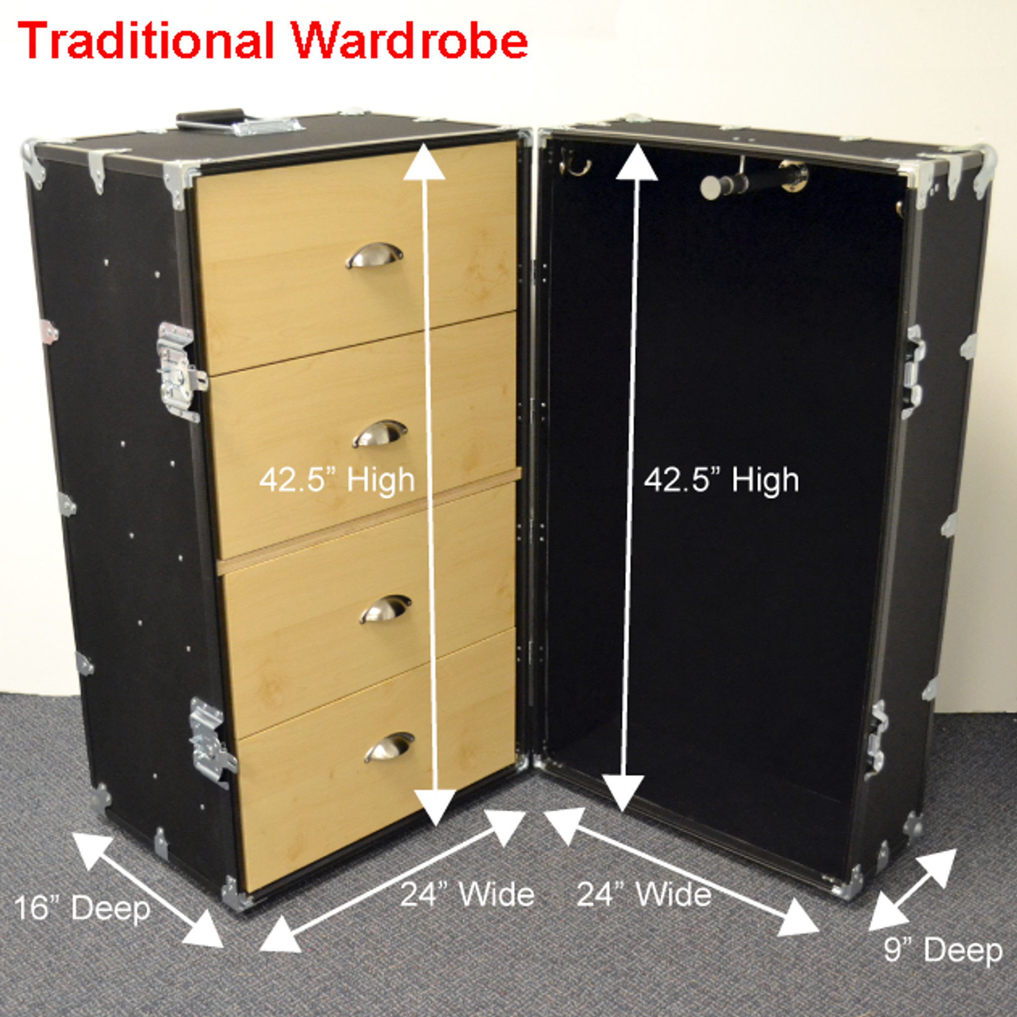 Rhino Traditional Travel Wardrobe Trunk - Trunk Outlet