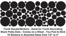Black Polka Dot Decals/Stickers