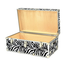 Rhino Large Zebra Trunk - 32" x 18" x 14" - Open View