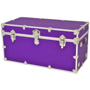 Rhino XXL Leather Embossed Trunk Closed Lid Front View Rhino XXL Leather Embossed Trunk Closed Lid Front View