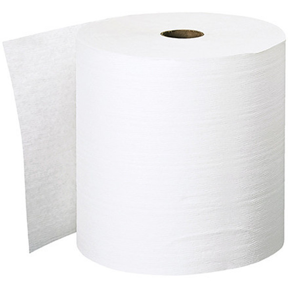 8"  x 600' Scott Essential  White Hard Wound Roll Towels / 6 Case