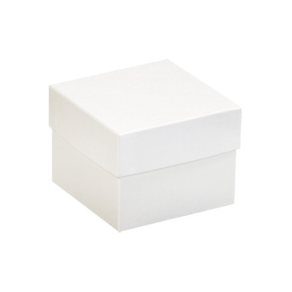 4 x 4 x 3  White Deluxe Gift Box Bottoms / 50 Case