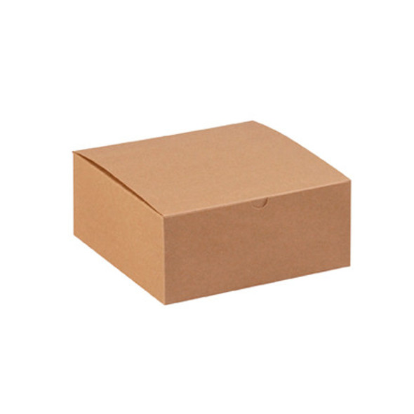 8 x 8 x 3 1/2  Kraft Gift Boxes / 100 Bundle