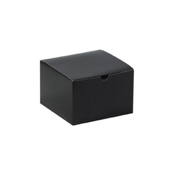6 x 6 x 4  Black Gloss Gift Boxes / 100 Case