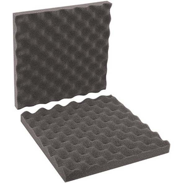 12 x 12 x 2 
Charcoal Convoluted Foam Sets