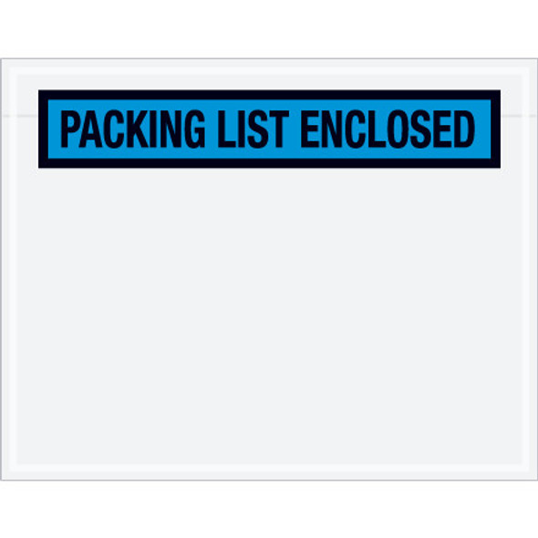 7 x 5 1/2"  Yellow  "Packing List Enclosed" Panel  Envelopes / 1000 Case