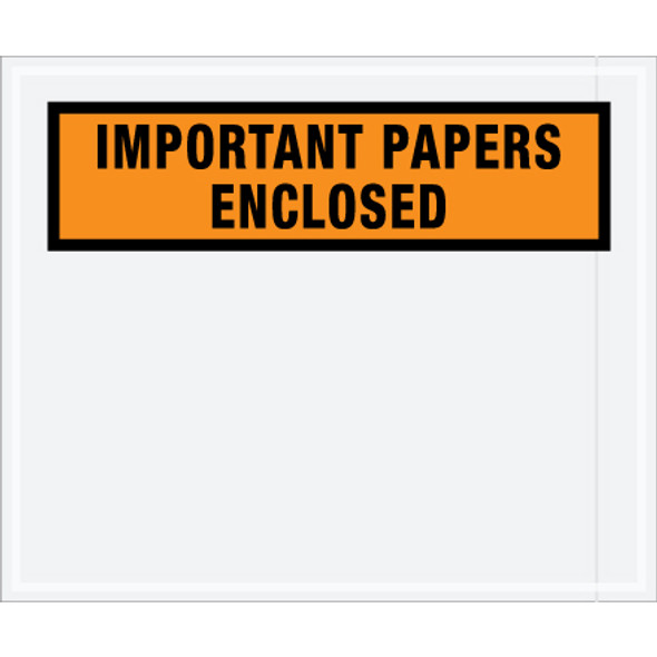 10 x 12"   Orange Important Papers Enclosed  Envelopes / 500 Case