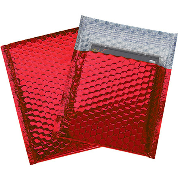 7 x 6 3/4 Glamour Bubble Mailers Red / 72 Case