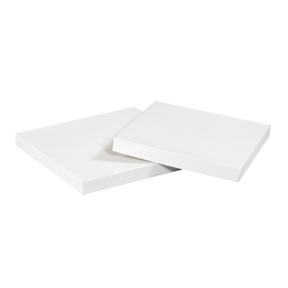 4 x 4  White Deluxe Gift Box Lids / 50 Case