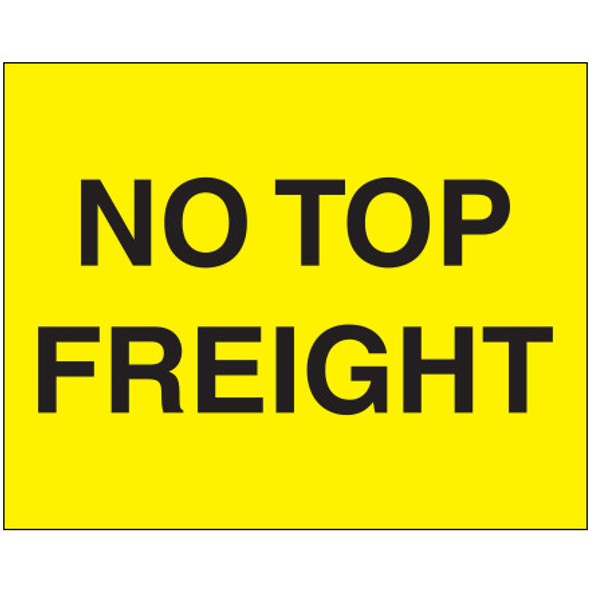 8 x 10  -  No Top Freight  (Fluorescent Yellow) Labels