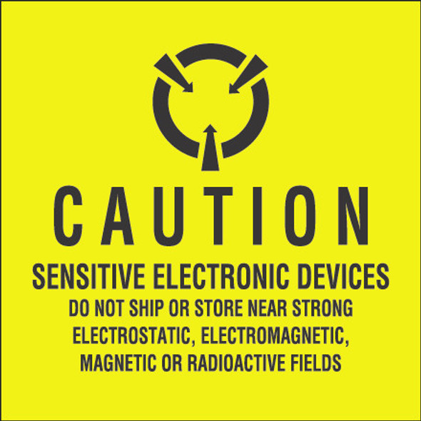 4 x 4  -  Sensitive Electronic Devices  Labels / 500 Roll