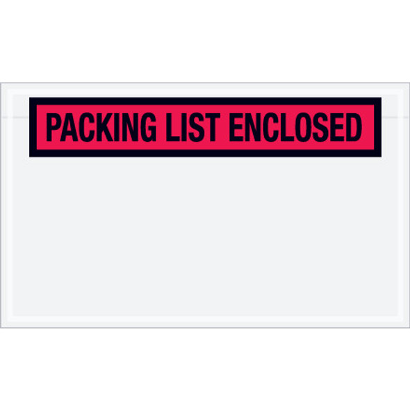 4 1/2 x 7 1/2  Red Packing List Enclosed  Envelopes / 1000 Case