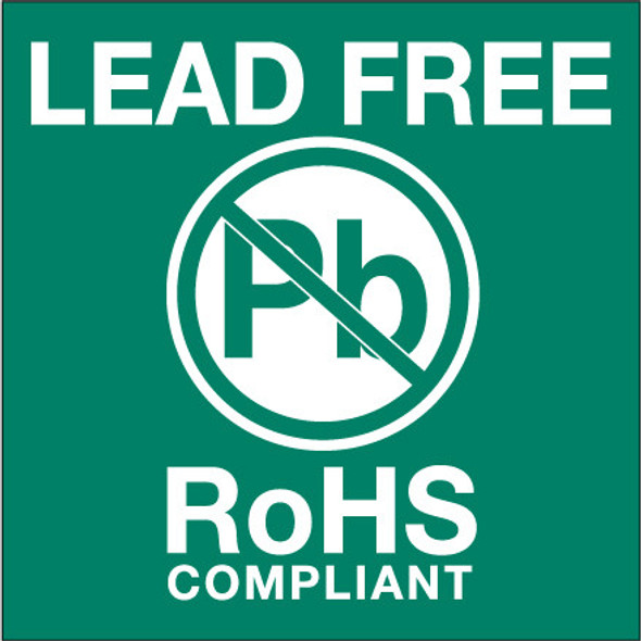 2 x 2  -  Lead Free RoHs Compliant  Labels