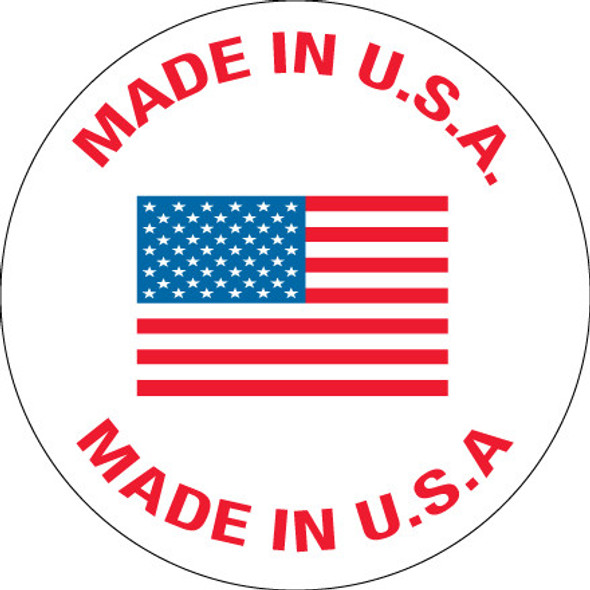 1  Circle -  Made in U.S.A.  Labels
