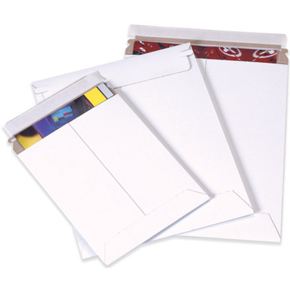 12 3/4 x 15  White (25 Pack) Self-Seal Stayflats Plus  Mailers