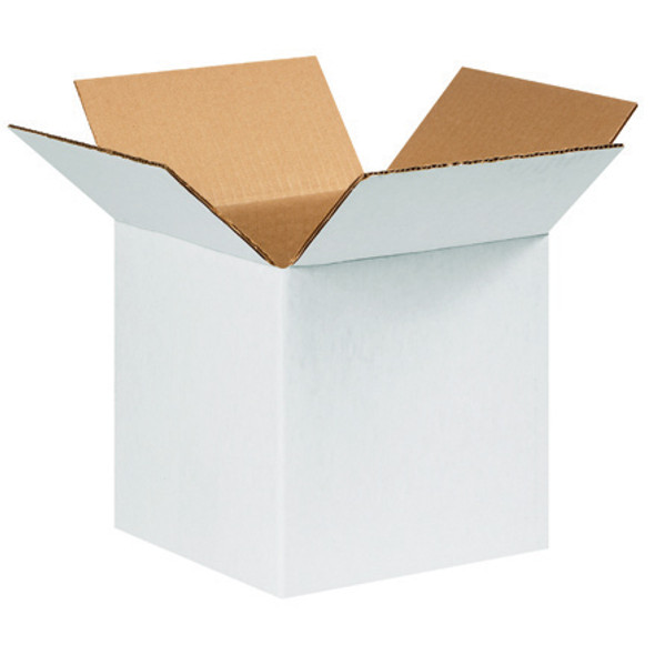 9 x 9 x 9 
White Corrugated Boxes / 25 Bundle