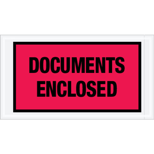 5 1/2 x 10  Red Documents Enclosed  Envelopes / 1000 Case