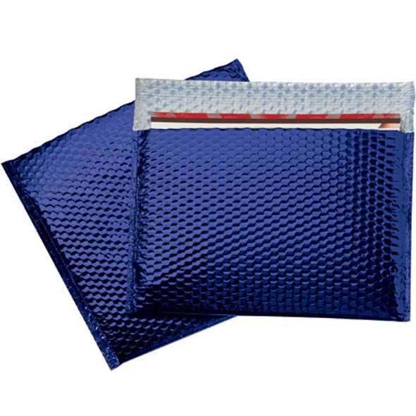13 3/4 x 11 Glamour Bubble Mailers Blue / 48 Case