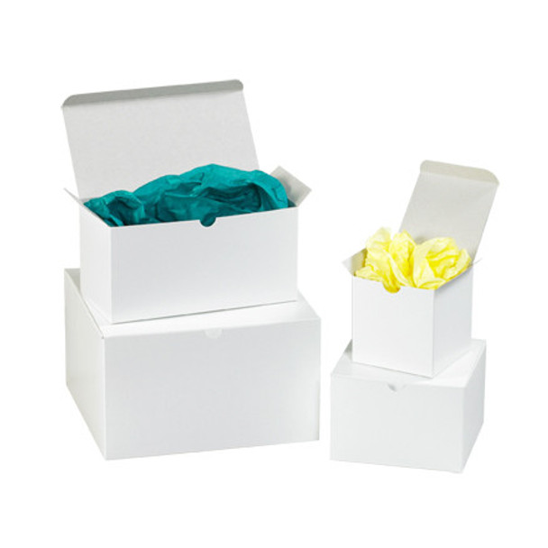 4 x 4 x 2  White Gift Boxes / 100 Bundle