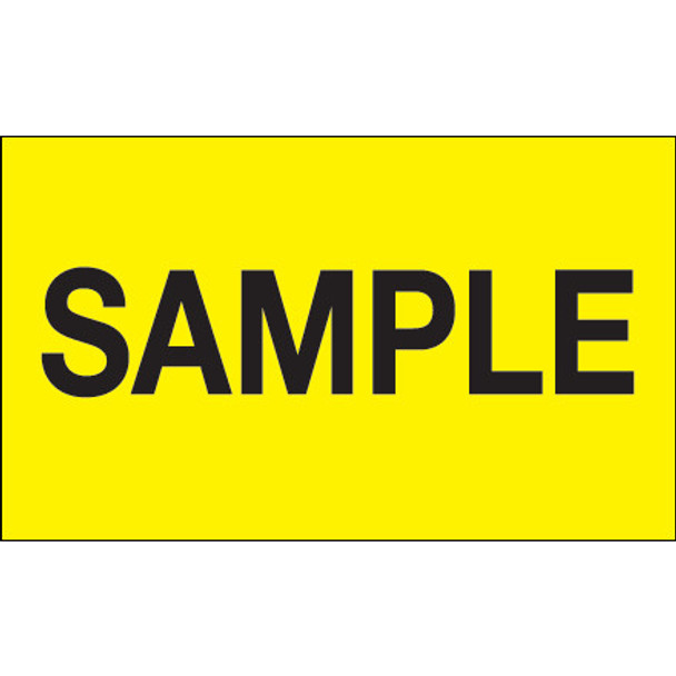 3 x 5  -  Sample  (Fluorescent Yellow) Labels