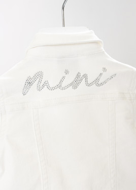 Mini Bling White Denim Jacket