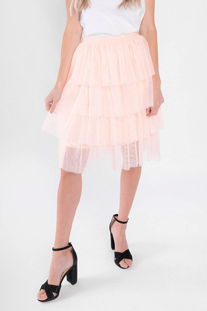 4-Tier Tulle Skirt - Blush Ladies